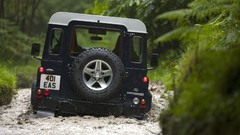 Cars Land Rover Defender Offroad trucks back view vehicles 4x4 