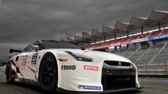 Cars low-angle shot racing