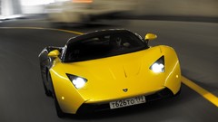 Cars marussia front view Supercars yellow cars russian cars 