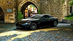 Cars Maserati pavement Maserati granturismo upscaled