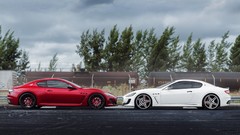 Cars Maserati red cars white cars