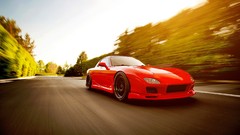 Cars Mazda blurred background mazda rx-7 red cars