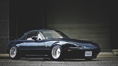 Cars Mazda side view black cars Mazda Miata