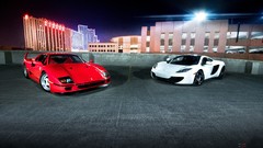 Cars McLaren Ferrari red cars white cars