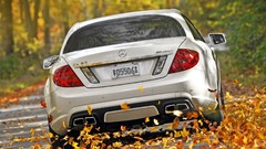 Cars Mercedes-Benz fallen leaves Mercedes Cl 63