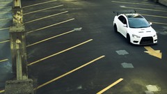 Cars Mitsubishi roads mitsubishi lancer white cars