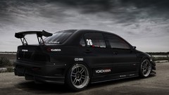 Cars Mitsubishi vehicles mitsubishi lancer Mitsubishi Evo black 