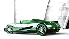 Cars monochrome Koenigsegg CCXR