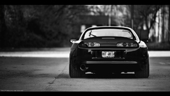 Cars monochrome Toyota supra