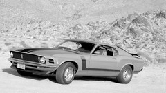 Cars monochrome vehicles Ford mustang 1970 boss 302 Ford 