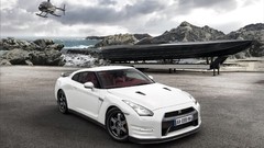 Cars nissan gt-r white cars