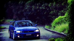 Cars Nissan Skyline depth of field Nissan Skyline R34 GT-R