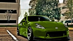 Cars Nissan vehicles nissan fairlady z34 370z green cars