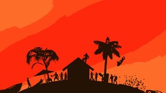 Cars orange ships summer