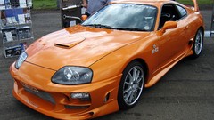 Cars orange Toyota supra