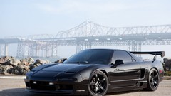 Cars outdoors vehicles skies honda nsx black cars Nissan NSX