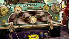 Cars paintings Mini Cooper digital art Austin Mini