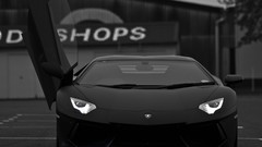 Cars parking headlights doors lamborghini aventador lp700-4 