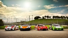 Cars parking lamborghini gallardo racing cars ferrari f430