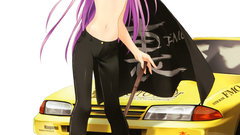 Cars pink hair anime girls