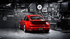 Cars Porsche selective coloring Porsche 911 Turbo