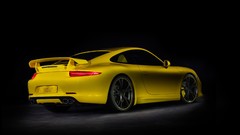 Cars Porsche techart yellow cars Porsche 911 (991)