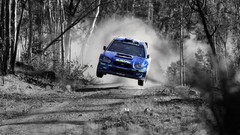 Cars rally jumping selective coloring rally cars Subaru Impreza 
