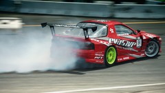 Cars red cars drifting cars Mazda RX-7 FC-3S