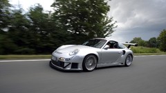 Cars ride roads front