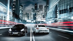 Cars roads cityscapes Porsche Cayman S