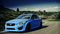 Cars roads concept art skyscapes Volvo C30 Polestar