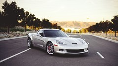 Cars roads Corvette vehicles sport cars
