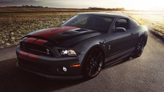 Cars roads ford mustang shelby gt500 muscle cars black cars
