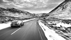 Cars roads grayscale