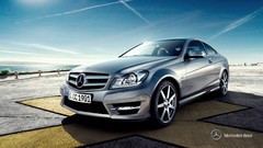 Cars roads Mercedes-Benz automobile vehicles Mercedes-Benz C63 