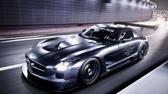 Cars roads mercedes-benz sls amg