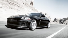 Cars roads streets black cars Jaguar XKR