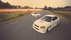Cars roads subaru impreza wrx sti