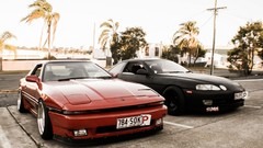 Cars roads Toyota supra tuner Lexus SC300