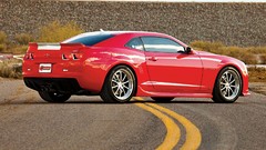 Cars roads vehicles chevrolet camaro red cars