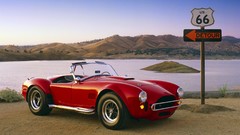 Cars route 66 red cars AC Cobra