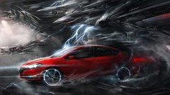 Cars science fiction surreal futuristic