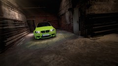 Cars static bmw 1-series green cars BMW 1 series M Coupe