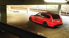 Cars static red cars BMW E91 BBM