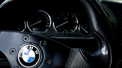Cars steering wheel BMW