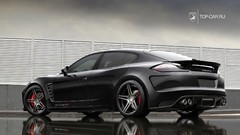 Cars stingray Porsche Panamera low-angle shot