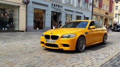 Cars street BMW streets German cars yellow cars
