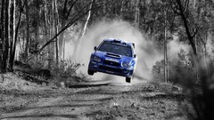 Cars Subaru rally Airborne selective coloring Subaru WRX STI