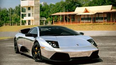 Cars Supercars Italian Lamborghini Murcielago LP640 silver cars