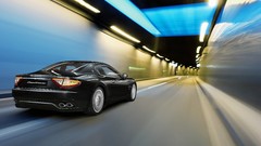 Cars Supercars Italian Maserati granturismo tunnels rear view 